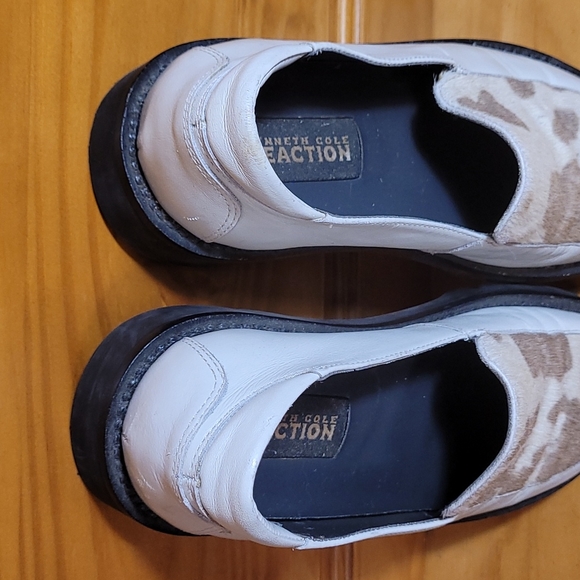 Kenneth Cole Leather & Hair Slip On Loafers - Picture 4 of 12